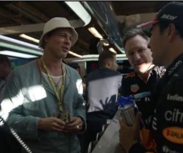 Así fue el encuentro entre Checo Pérez y Brad Pitt