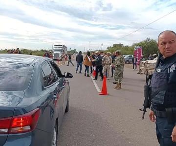 Implementan operativo en carretera de Bácum para seguridad de conductores