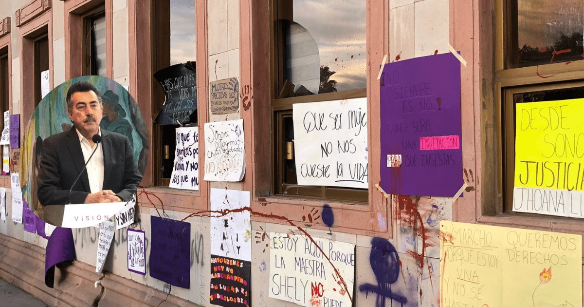 Alcalde de Cajeme desaprueba actos vandálicos tras la marcha del 8M