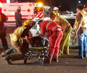 Mujer pierde la vida en fuerte choque en Ciudad Obregón