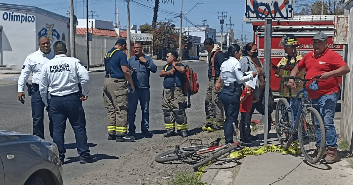 Ciclista es hospitalizado tras ser impactado por vehículo tonelada