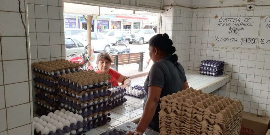 Aumenta precio de huevo en Mercado Municipal de Navojoa