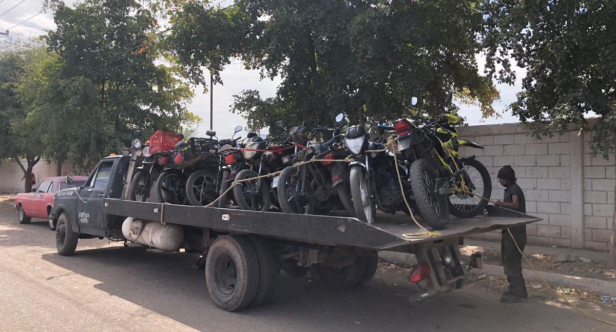 Mandan al corralón a 300 motocicletas en Cajeme por circular sin placas