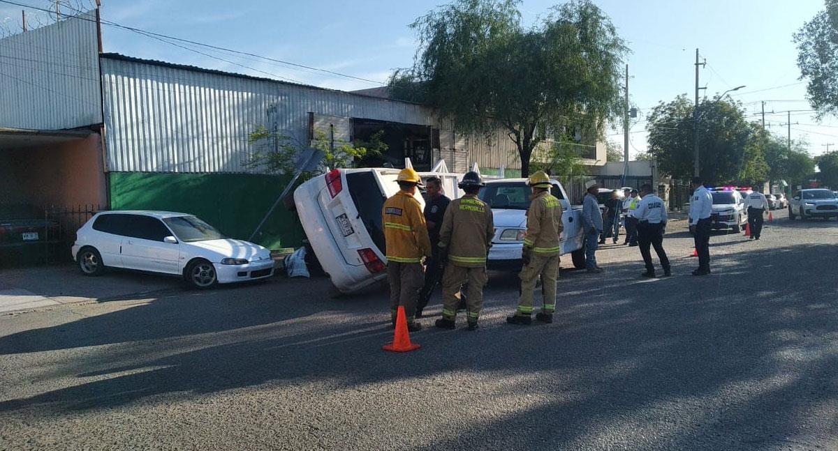 Choque triple en la Balderrama sólo deja pérdidas materiales