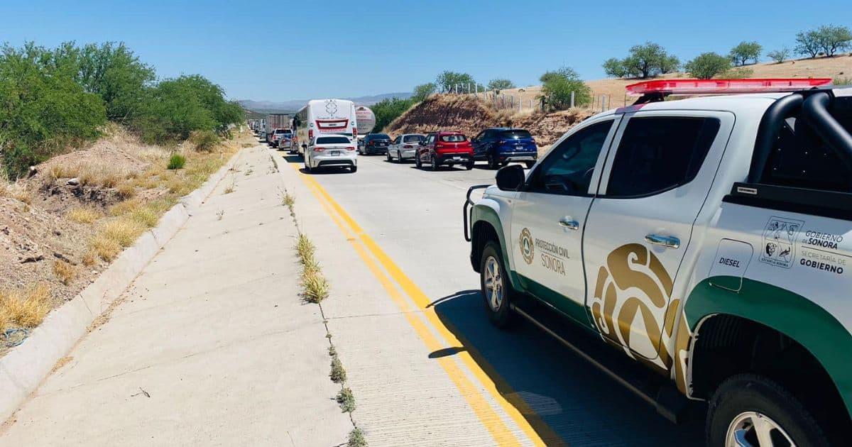 Levantan bloqueo de mineros en carretera Ímuris - Cananea