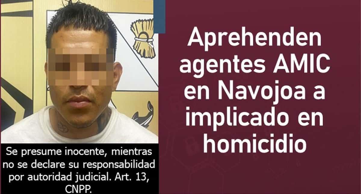 Detienen a Noé Uriel N. por homicidio calificado Navojoa