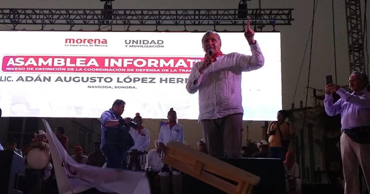 Adán Augusto realiza asamblea informativa en Navojoa