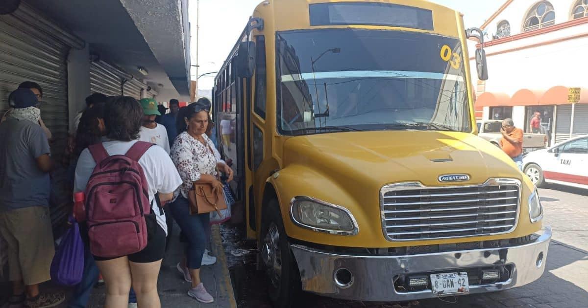 Camiones de Guaymas y Empalme aumentan el pasaje tras prender refrigeración