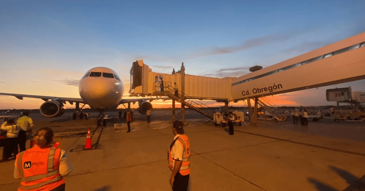 Aeropuerto de Ciudad Obregón estrena nueva ruta a León, Guanajuato