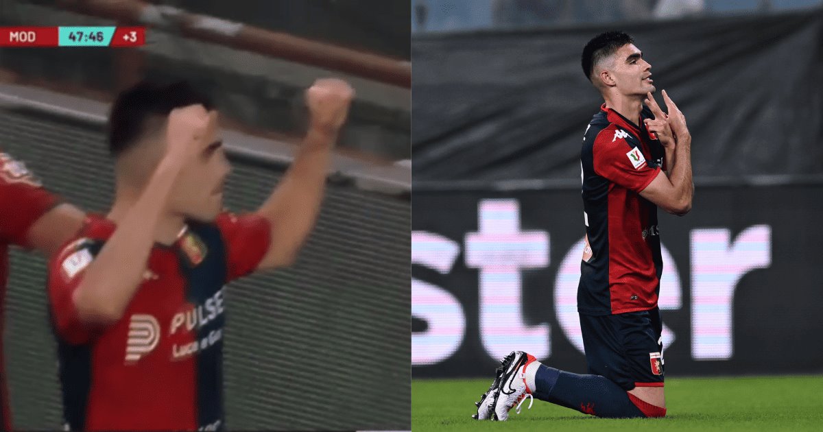 Johan Vásquez hace regreso triunfal al Genoa con gol en la Copa Italia