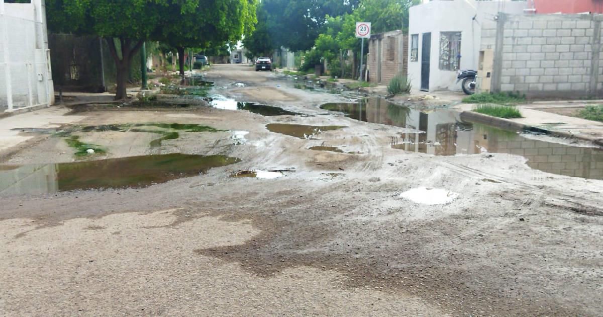 Brotes de aguas negras inundan el Fraccionamiento Herradura