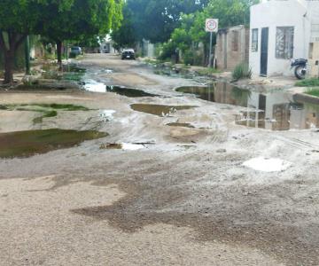 Brotes de aguas negras inundan el Fraccionamiento Herradura