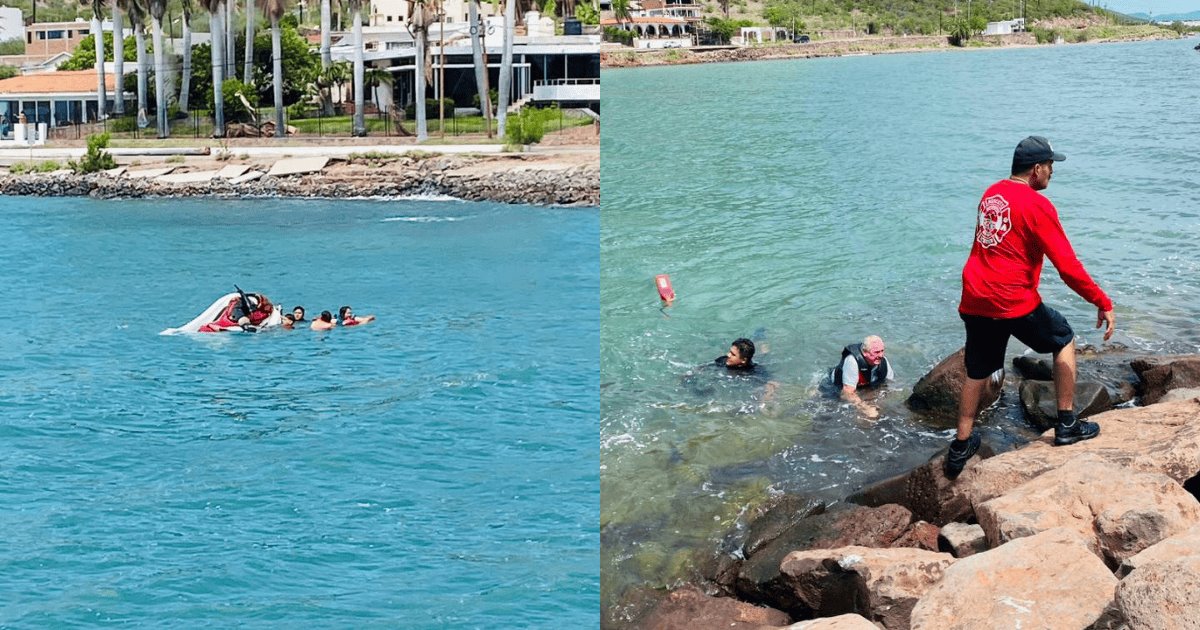 Rescatan a tres personas tras caer de un jet ski en playa Miramar