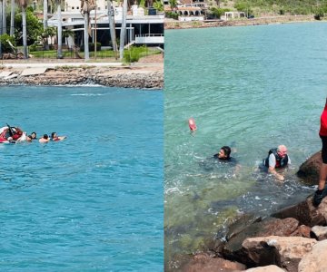 Rescatan a tres personas tras caer de un jet ski en playa Miramar