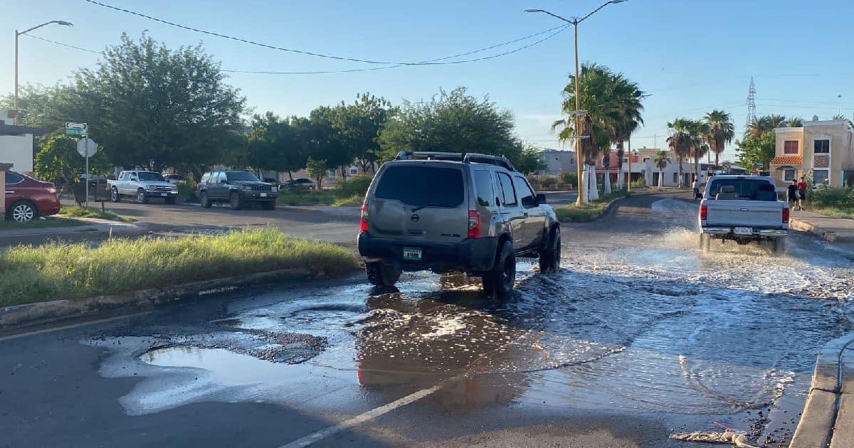 Bulevar recién rehabilitado presenta gran cantidad de baches en Cajeme