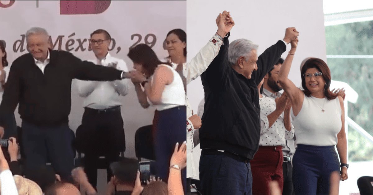 Lo volvería a hacer; alcaldesa defiende su beso en la mano a AMLO