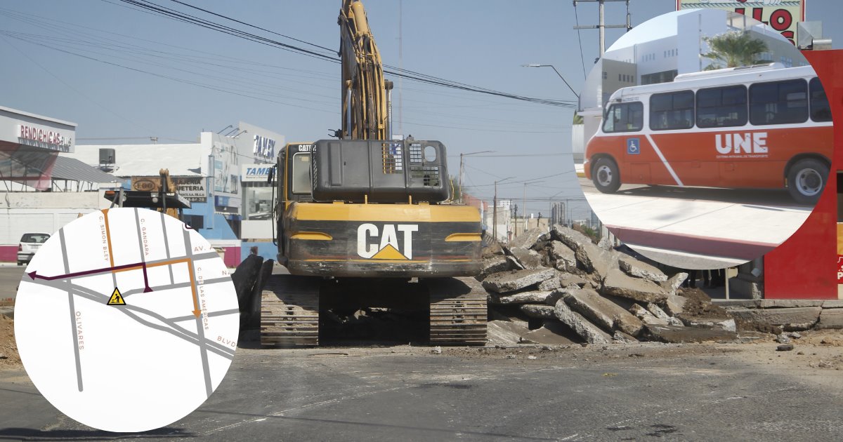 Estas líneas del transporte cambian su ruta por obras en Nayarit y Encinas