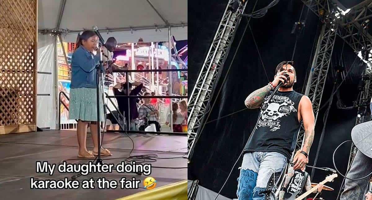 Niña sorprende con habilidades para cantar metal en feria escolar