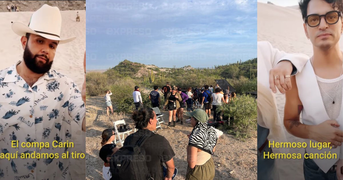 Fotos EXCLUSIVAS de Carin León y Reik grabando en Sonora para El Correcto