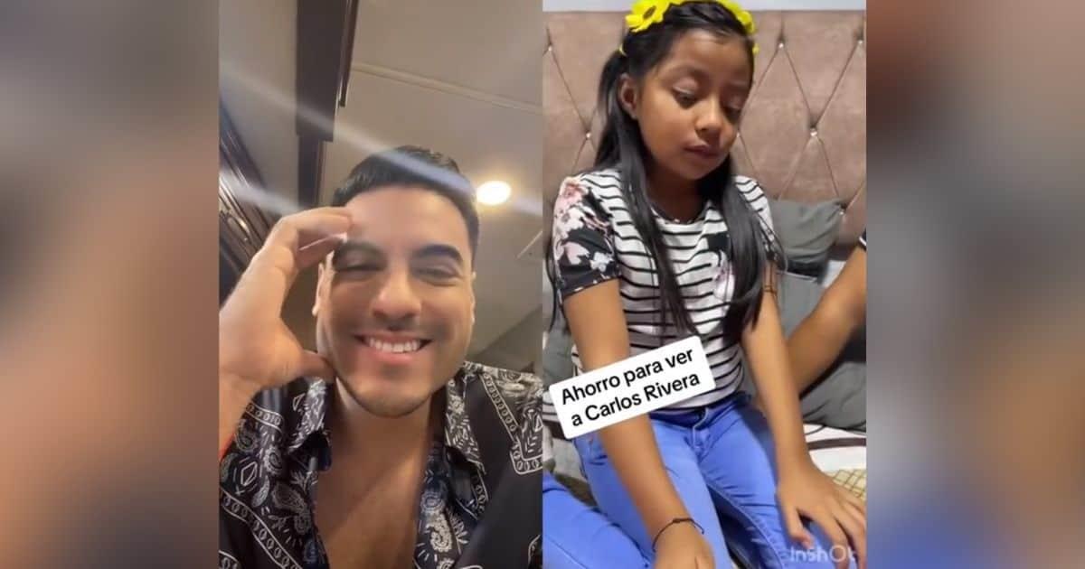 Carlos Rivera conmovido con video de pequeña fan; ahorró 3 años para verlo