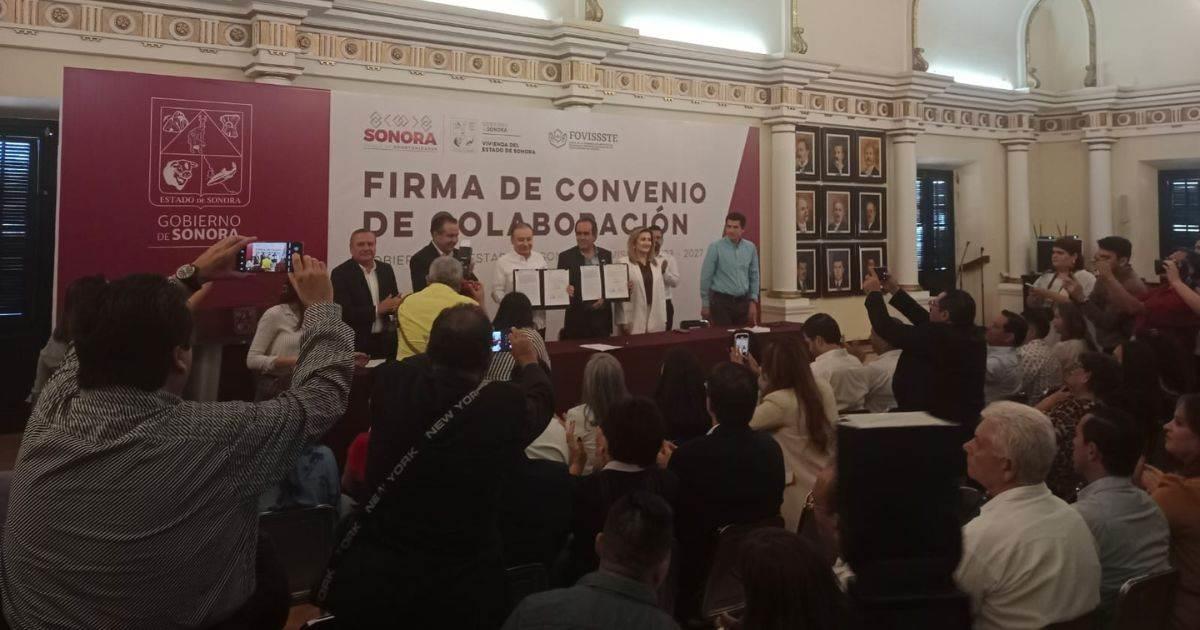 Gobierno del Estado y Fovissste firman convenio para entrega de viviendas