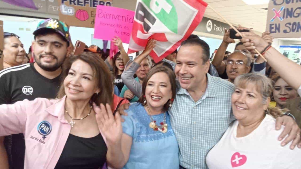 Llega Xóchitl Gálvez a Hermosillo