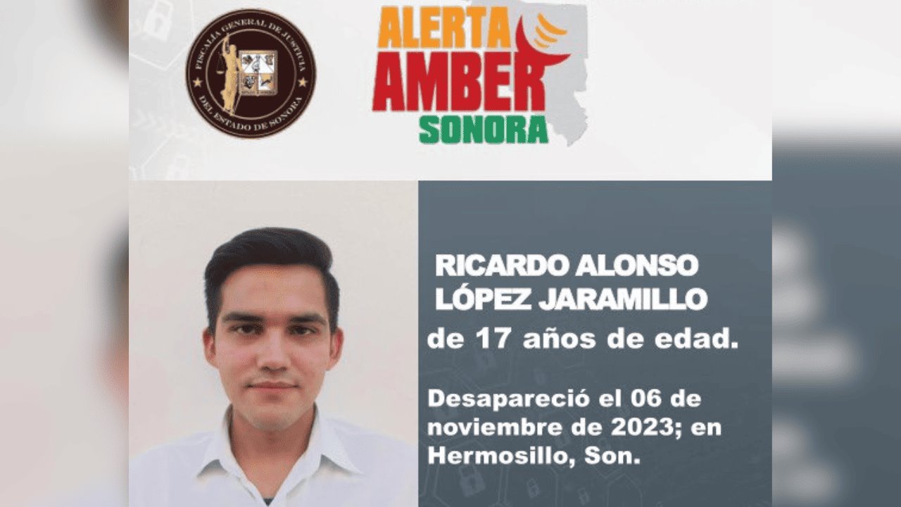 Activan Alerta Amber para localizar a menor de 17 años en Hermosillo