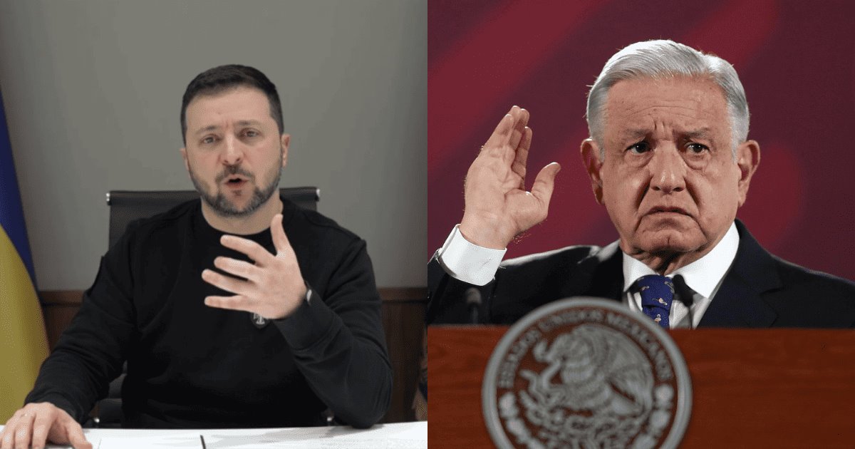 Zelenski insta a López Obrador dejar indiferencia ante conflicto con Rusia