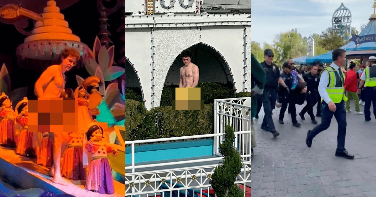 Hombre se despoja de su ropa en Disneyland; arrestado por exhibicionismo