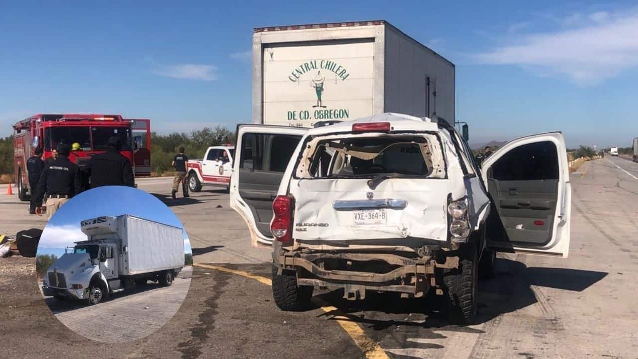 Por falta de visibilidad, un carro y un camión terminaron chocando