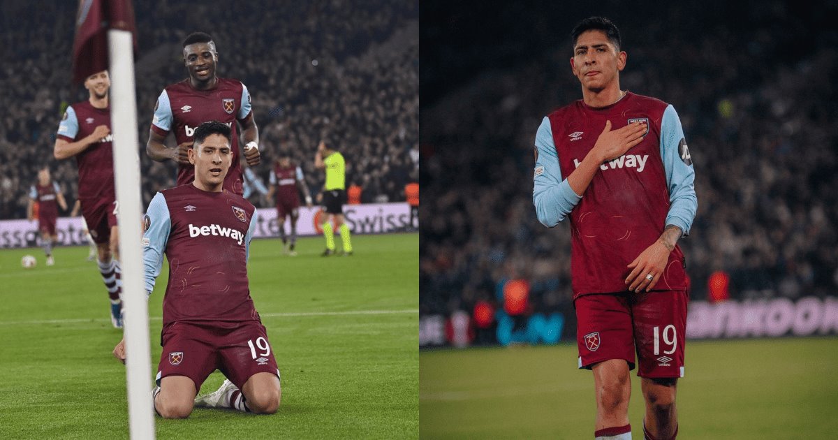 Edson brilla con el West Ham; gol y asistencia en la Europa League