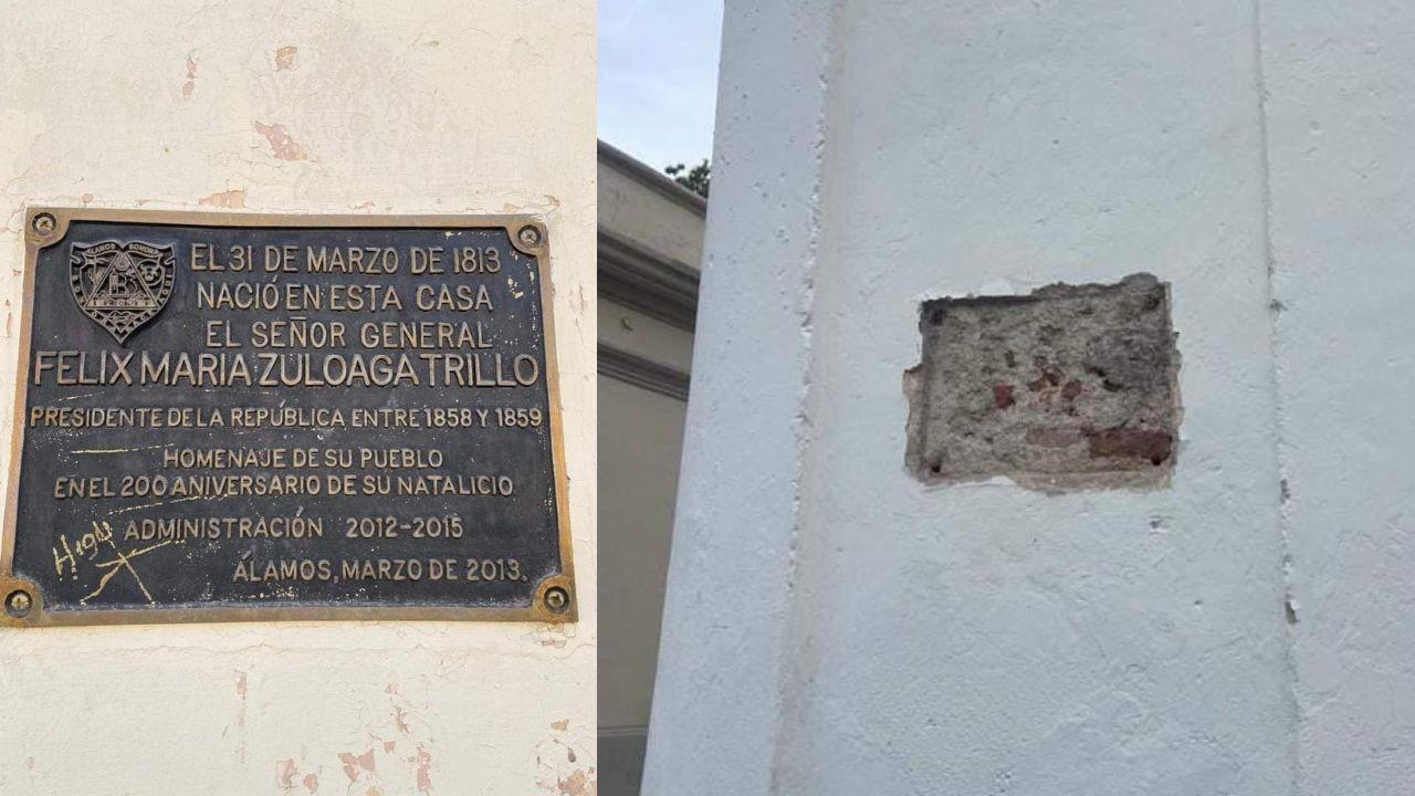 Desaparece placa conmemorativa de un expresidente de la República