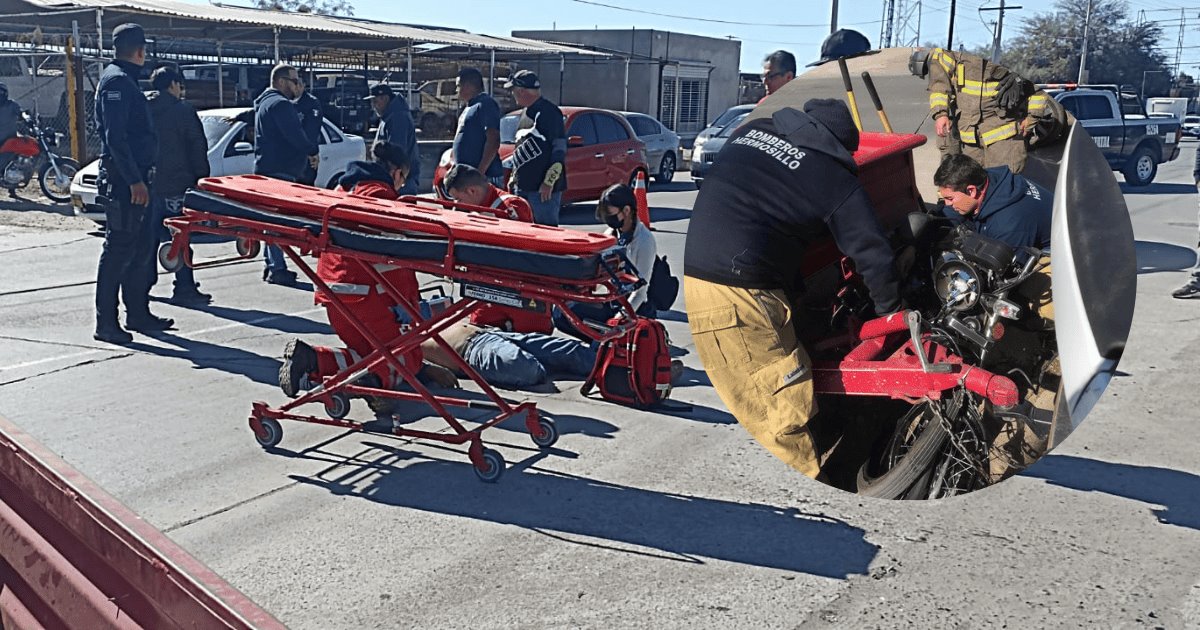 Motociclista queda inconsciente tras ser embestido en la colonia Sahuaro