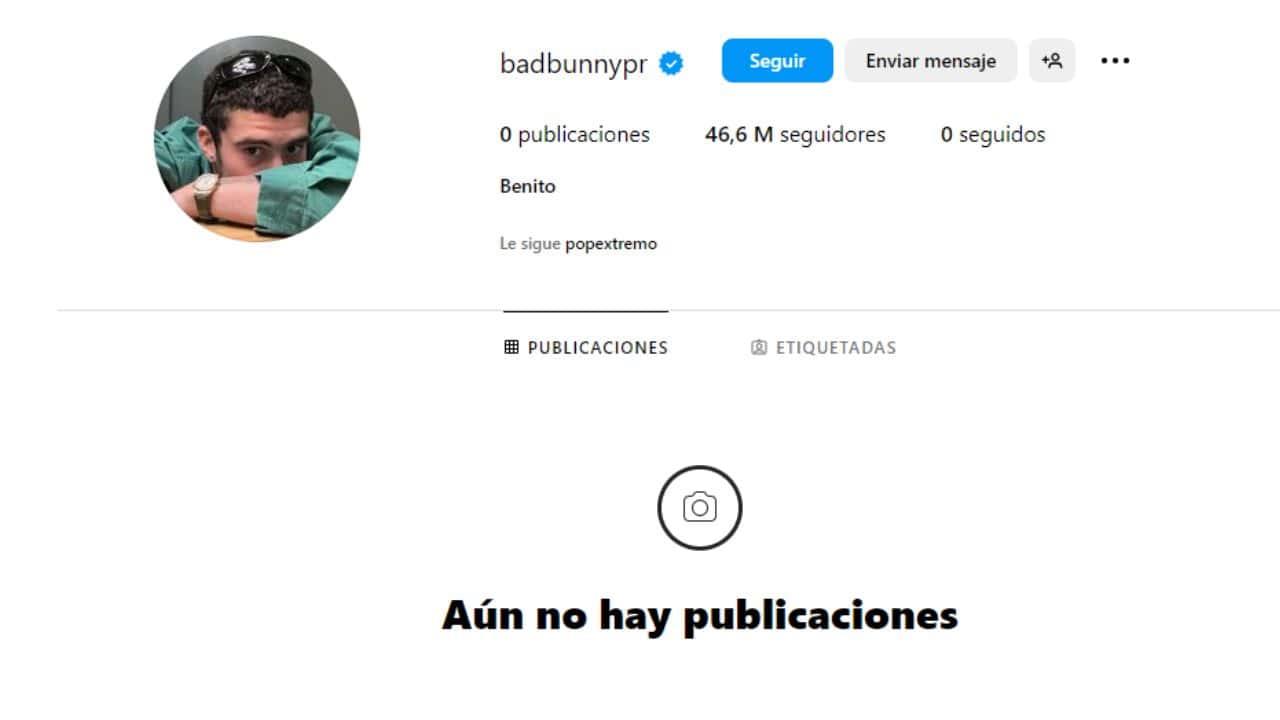 Bad Bunny desata rumores después de borrar las publicaciones de instagram