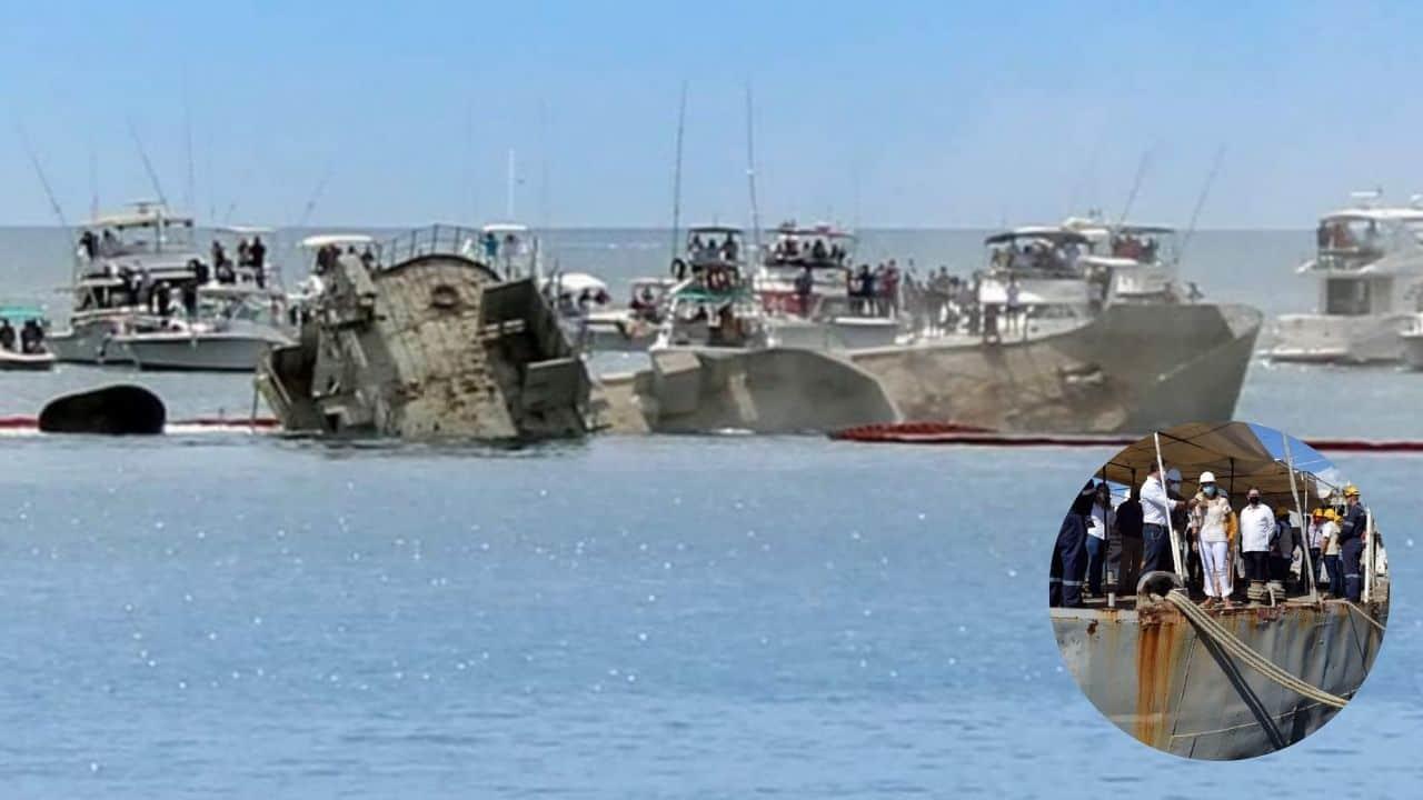 Confirman el hundimiento de dos barcos para crear un arrecife artificial