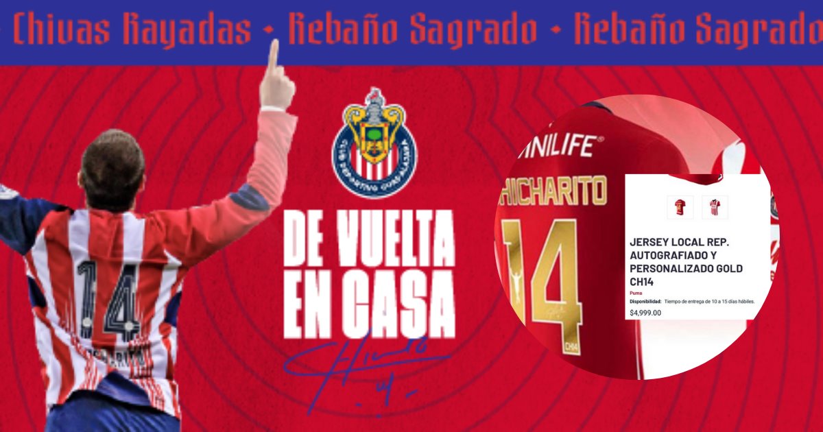 Hasta en 5 mil pesos vende Chivas el nuevo jersey de Chicharito