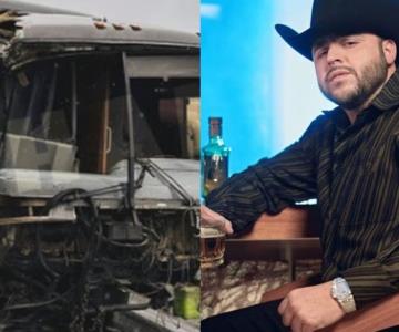 Músicos de Gerardo Ortiz sufren aparatoso accidente en autopista a Puebla