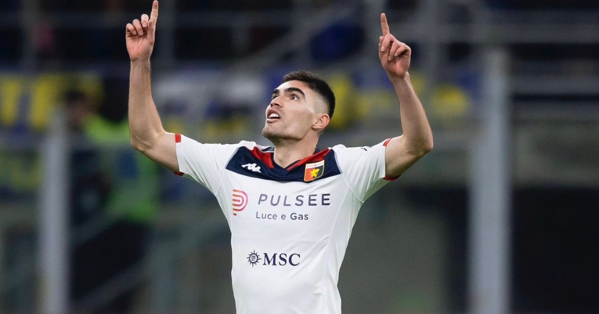 Johan Vásquez anota con el Genoa en la derrota 2-1 frente al Inter