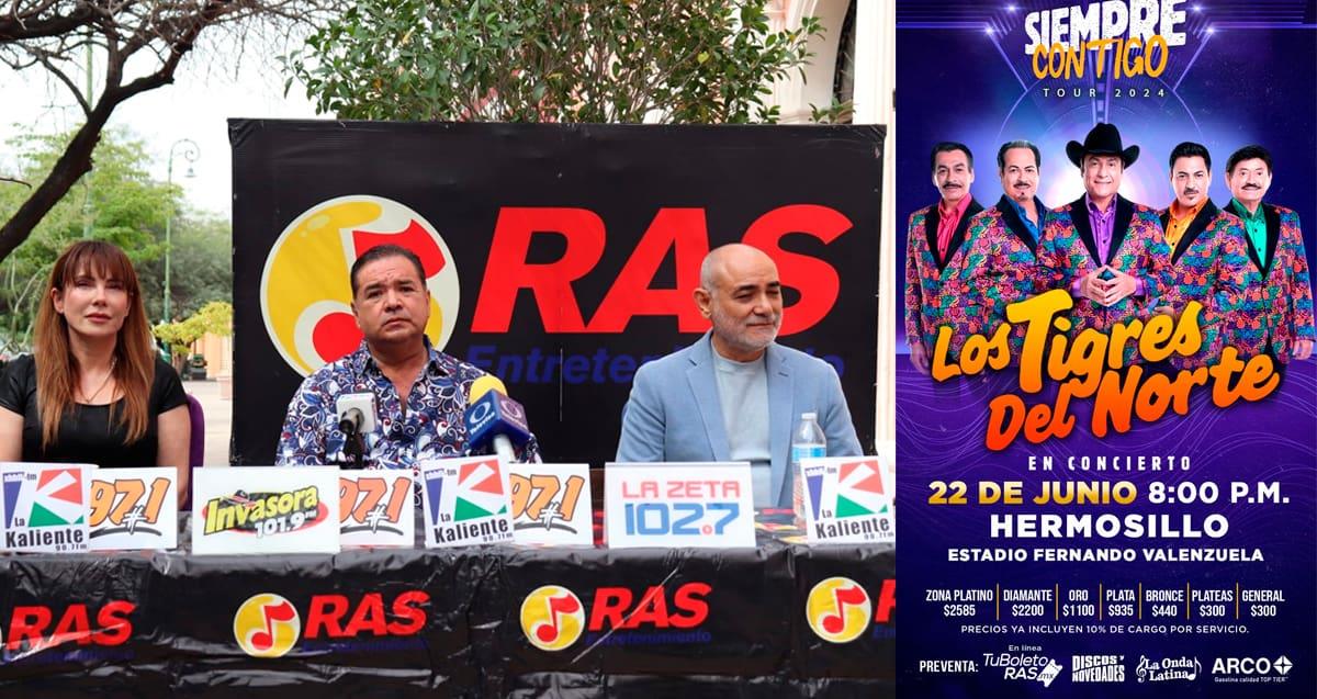 Regresan Los Tigres del Norte a Hermosillo