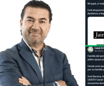 Desaparece el periodista Jaime Barrera; su hija pide ayuda para encontrarlo