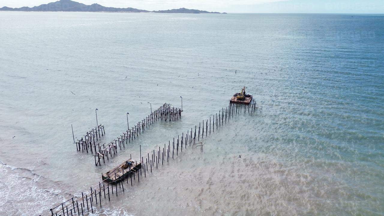 Novedades en la construcción del nuevo muelle de Bahía de Kino