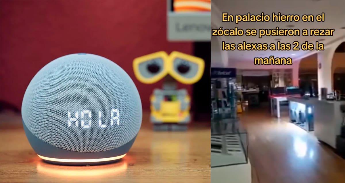 Captan dispositivos Alexa rezando en tienda departamental