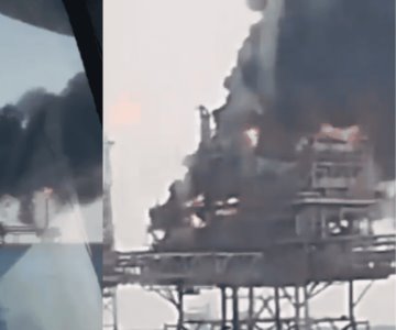 Incendio en plataforma de Pemex deja saldo de un muerto y 13 heridos