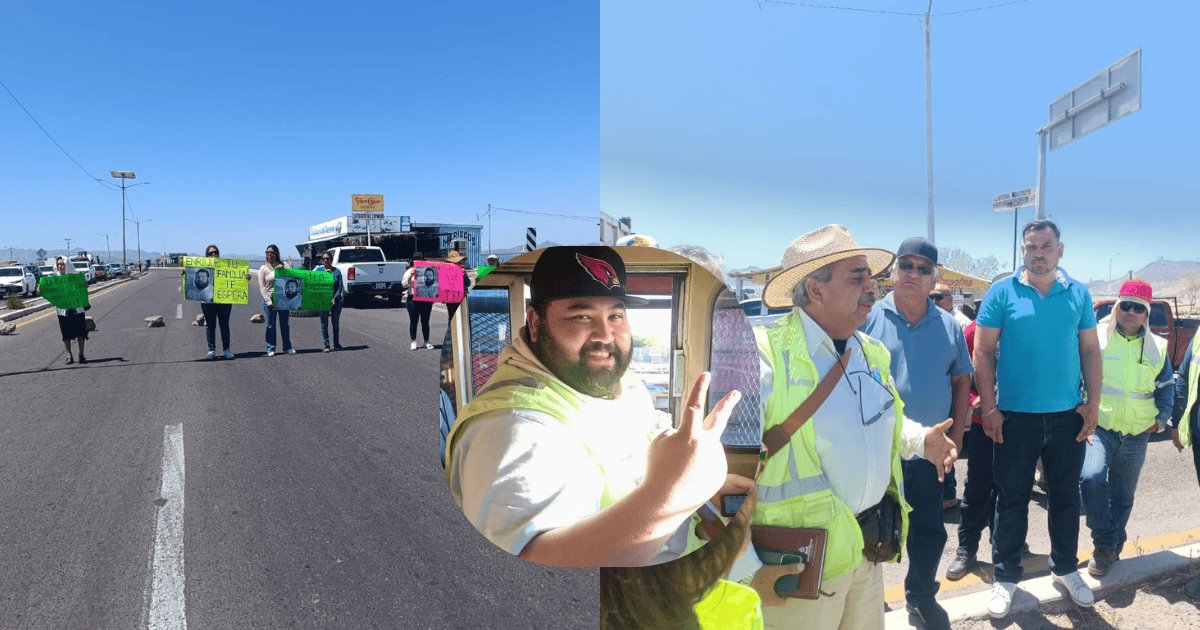 Familiares del ferrocarrilero Francisco Jiménez realizan plantón en Empalme