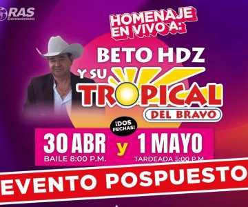 Posponen homenaje a Beto Hernández y su Tropical del Bravo en Hermosillo