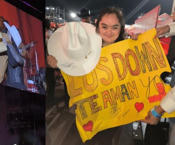 Yo te amo a ti, corazón: Nodal sube al escenario a fan con Down en Hermosillo