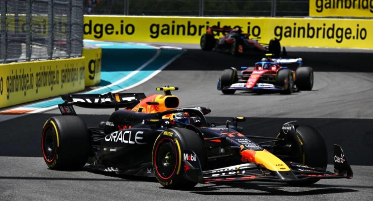 Checo Pérez queda tercero en la carrera Sprint del GP de Miami