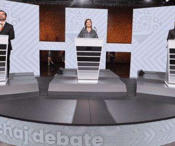 Debaten Sheinbaum, Xóchitl y Máynez por tercera vez rumbo a la elección