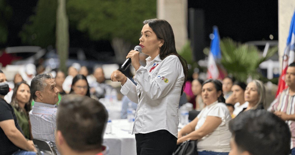 Isela Montes de Oca llama al voto con vecinos del norponiente de Hermosillo