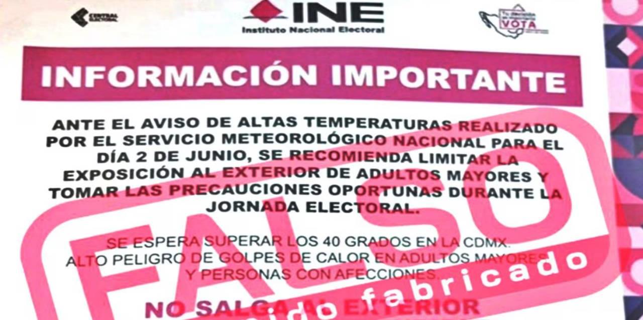 El INE desmiente sugerencia de no salir a votar por altas temperaturas